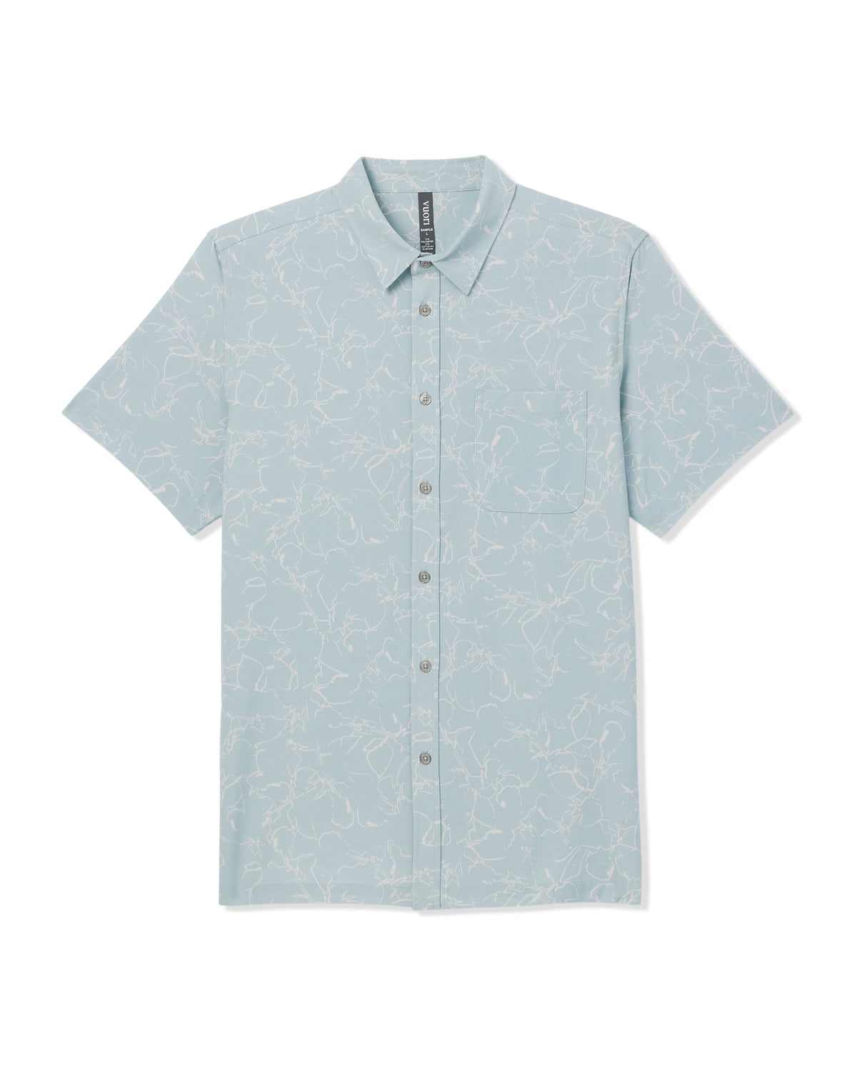 Short Sleeve Bridge Button Down Men's Chalk Blue Shirt - Vuori