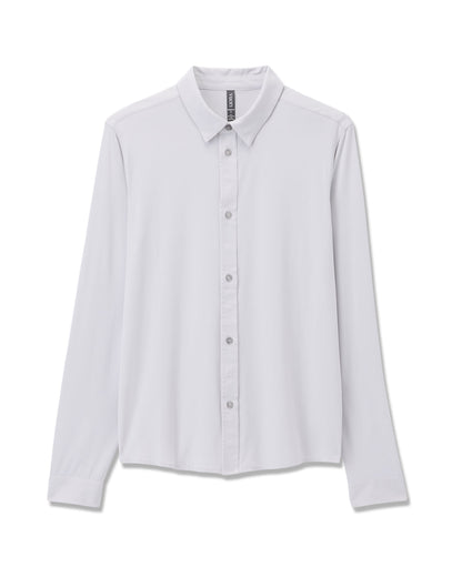 Long Sleeve TravelLite Button Down Frost Grey - Vuori