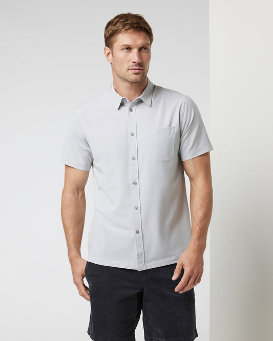 Short Sleeve Bridge Button Down Vapor Dot - Vuori