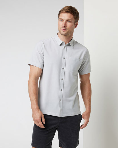 Short Sleeve Bridge Button Down Vapor Dot - Vuori