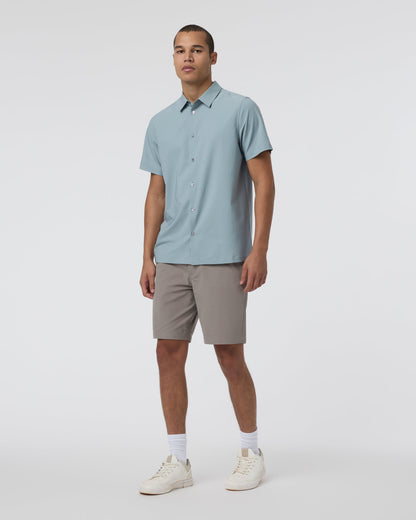 Short Sleeve Manhattan Button Down Men's Mist Shirt - Vuori