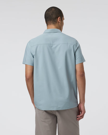 Short Sleeve Manhattan Button Down Men's Mist Shirt - Vuori