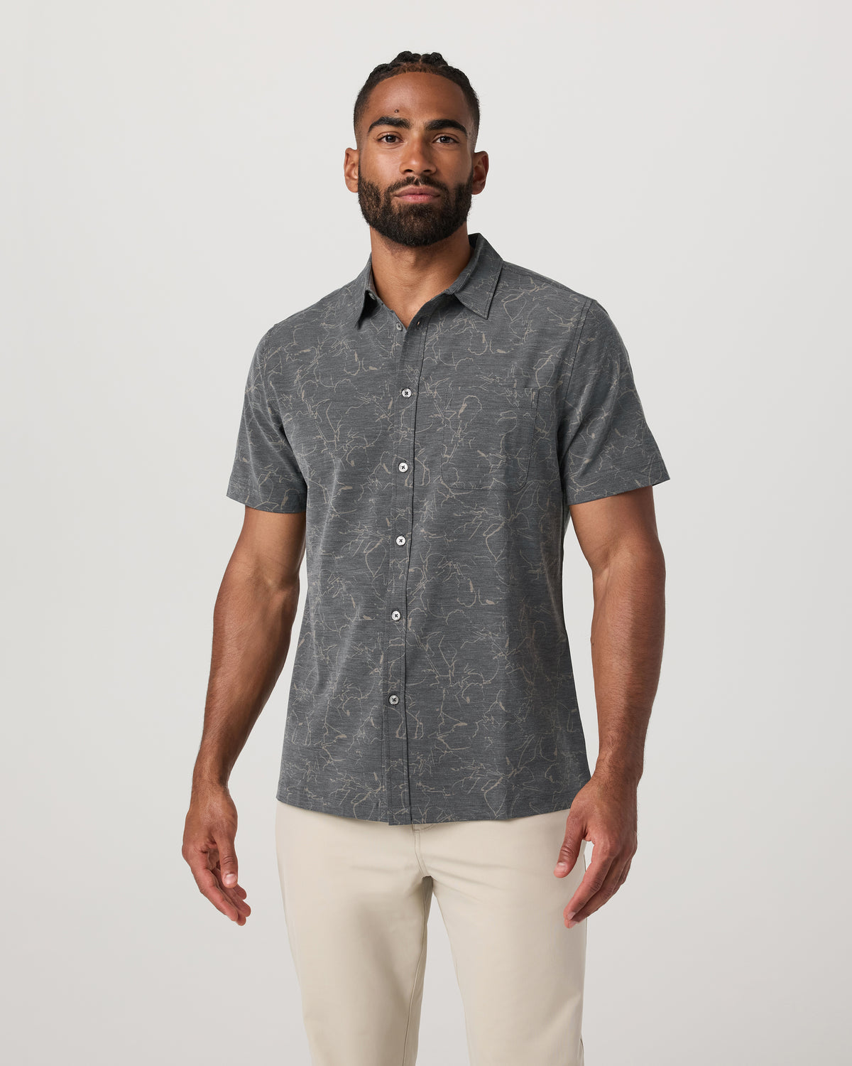 Short Sleeve Bridge Button Down Men's Root Shirt - Vuori