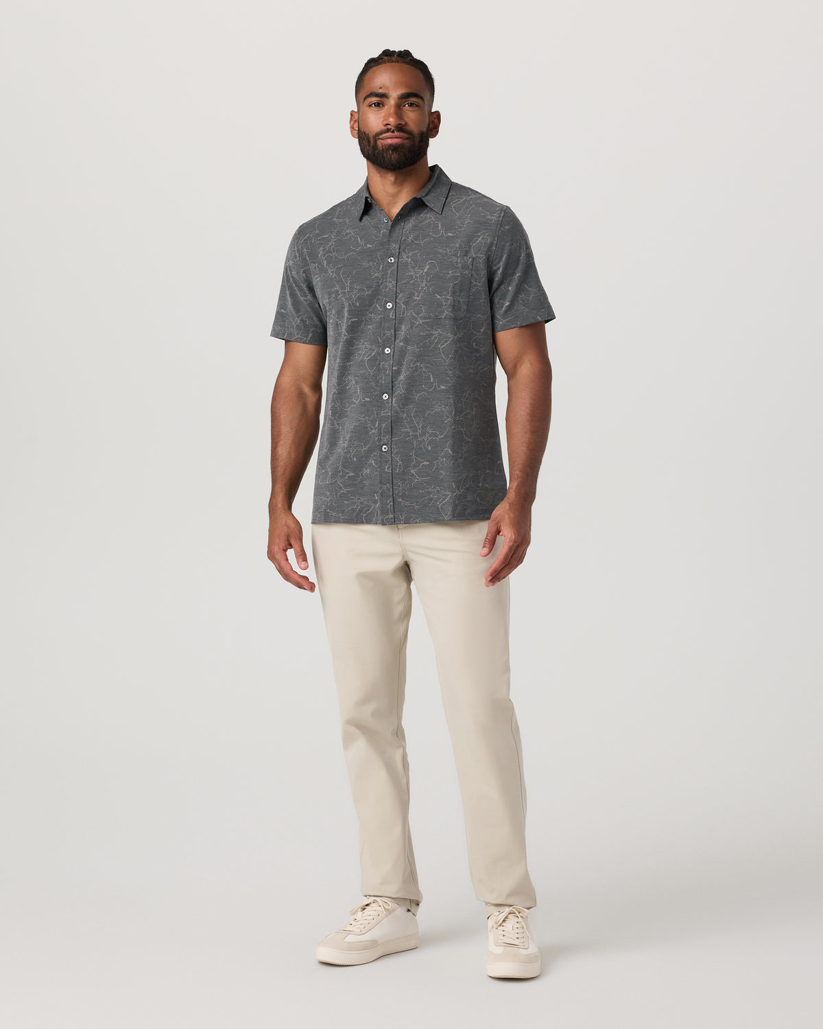 Short Sleeve Bridge Button Down Men's Root Shirt - Vuori