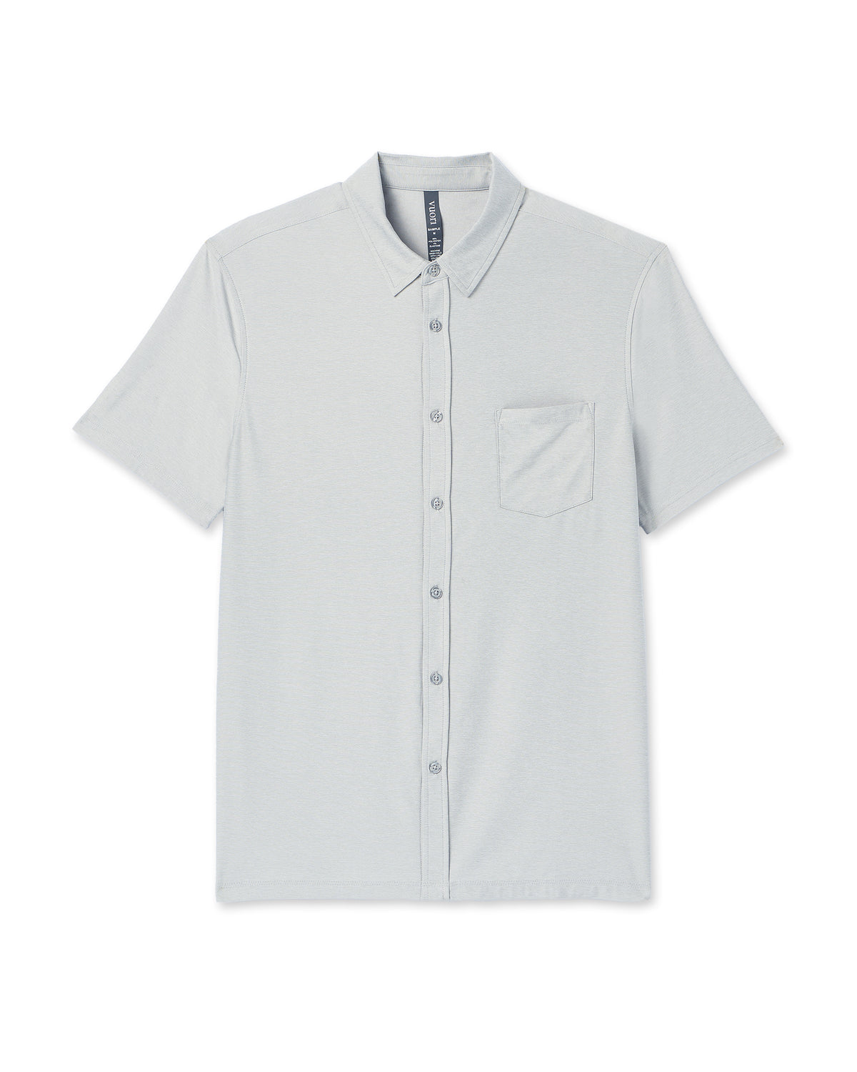 Short Sleeve Strato Button Down Men's Platinum Shirt - Vuori