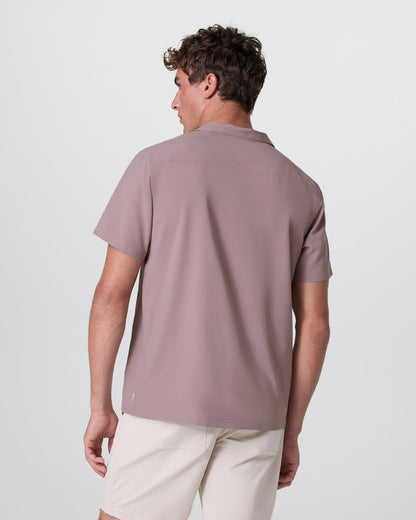 Seaport Button Down Men's Dark Umber Short Sleeve - Vuori