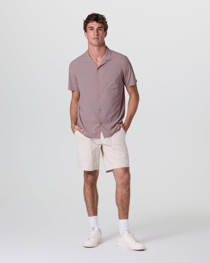 Seaport Button Down Men's Dark Umber Short Sleeve - Vuori