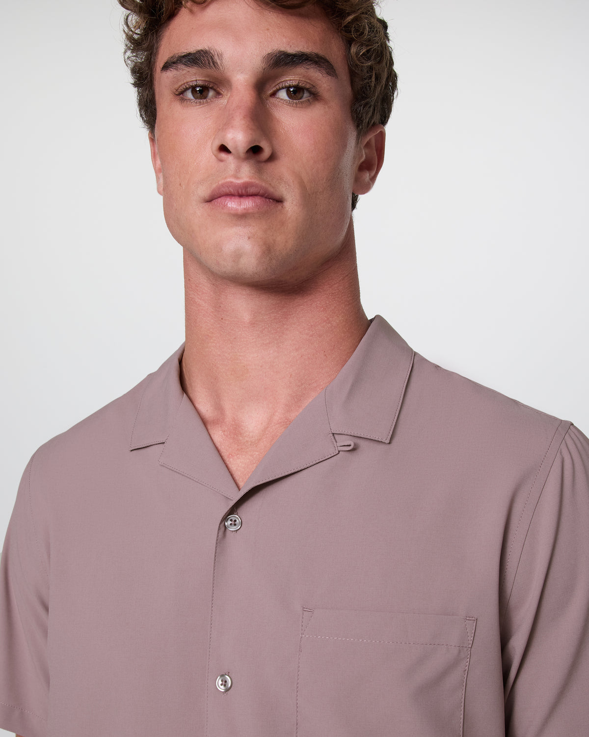 Seaport Button Down Men's Dark Umber Short Sleeve - Vuori
