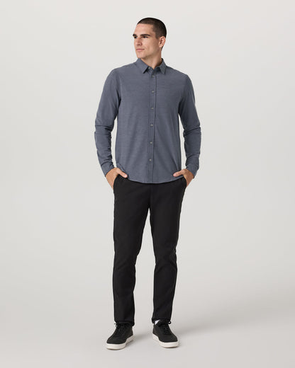 Long Sleeve Bridge Button Down Men's Moonlight Shirt - Vuori