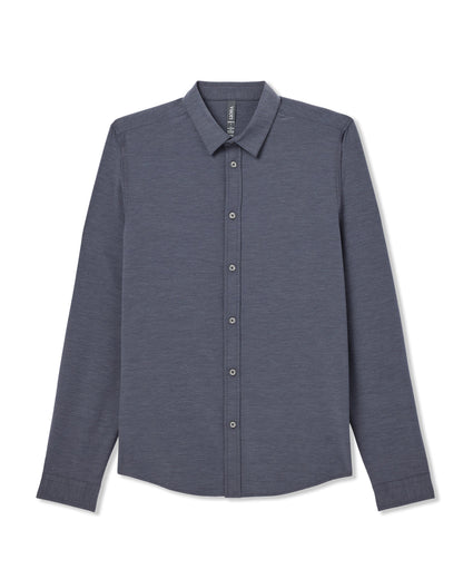 Long Sleeve Bridge Button Down Men's Moonlight Shirt - Vuori