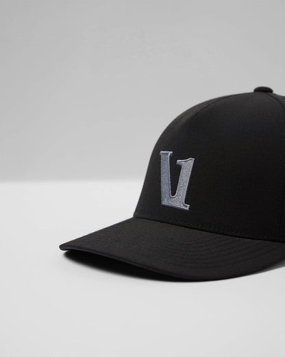 Magnitude Hat Black Adjustable Snapback - Vuori