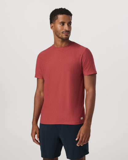 Strato Tech Tee Men's Fire Heather Performance Shirt - Vuori