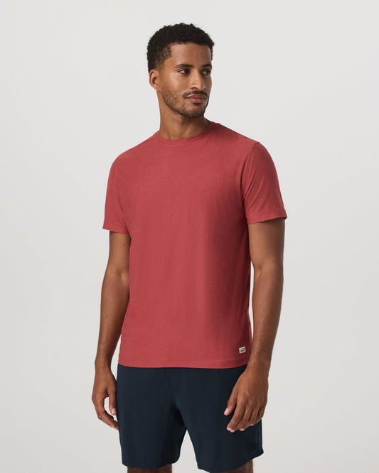 Strato Tech Tee Men's Fire Heather Performance Shirt - Vuori