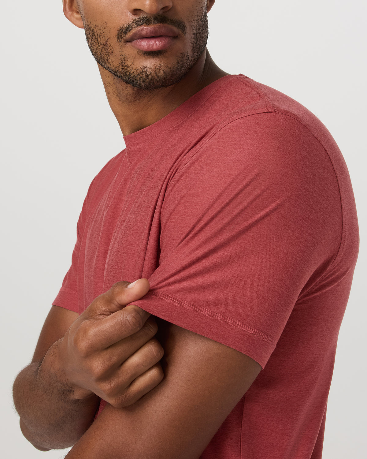Strato Tech Tee Men's Fire Heather Performance Shirt - Vuori