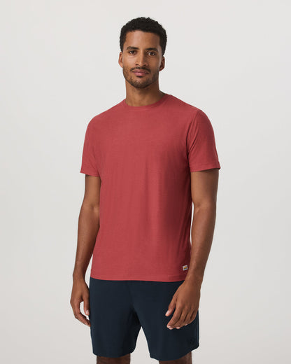 Strato Tech Tee Men's Fire Heather Performance Shirt - Vuori