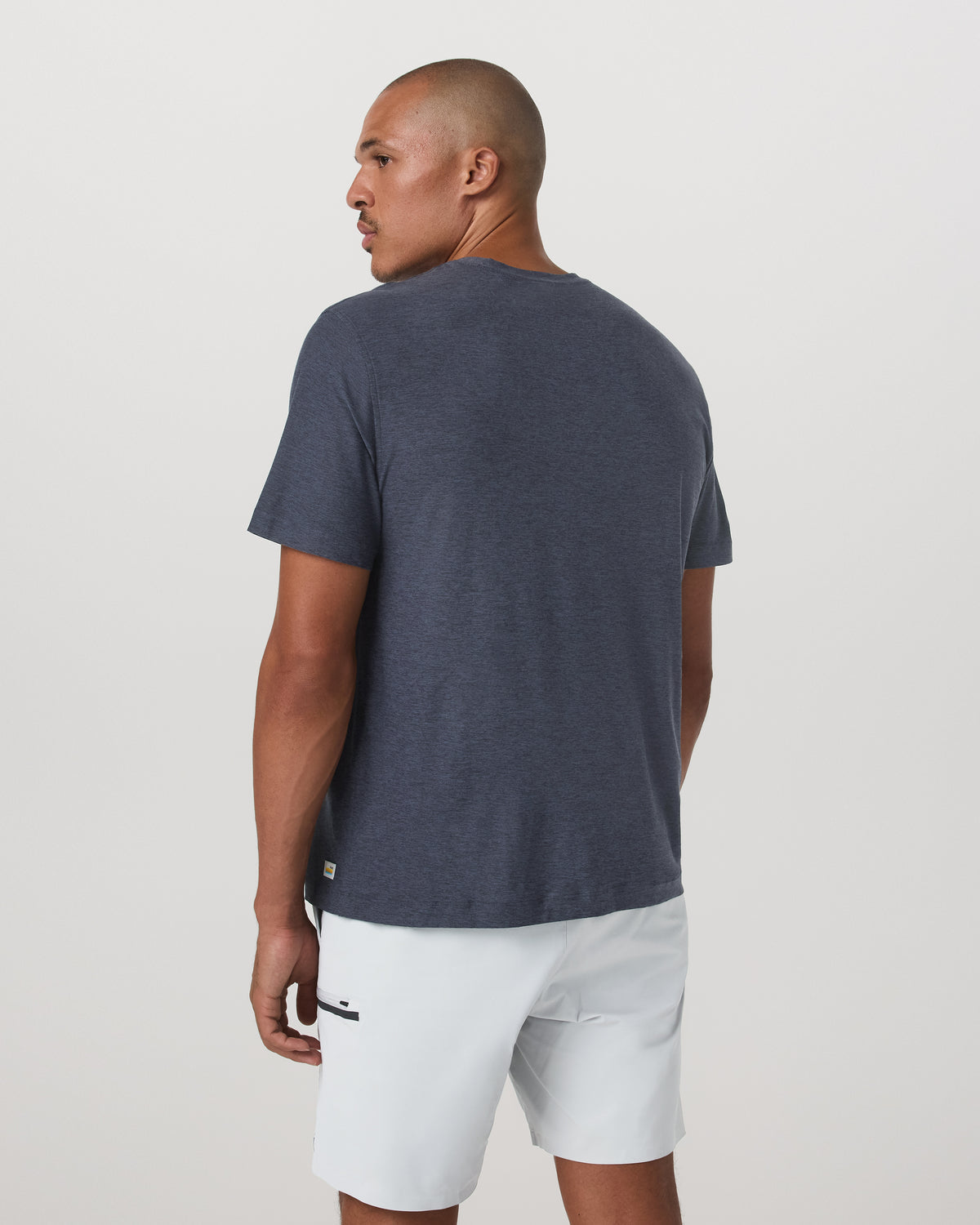 Short Sleeve Strato Pocket Tee-Relaxed Fit Dark Azure Heather - Vuori
