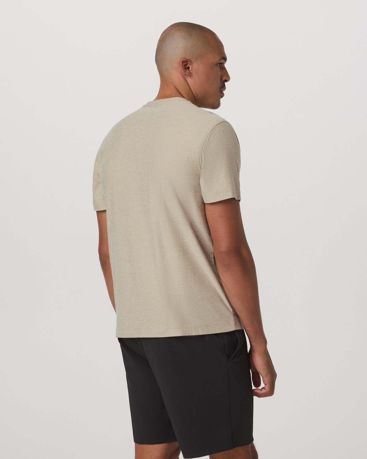 Short Sleeve Strato Pocket Tee-Relaxed Fit Truffle Heather - Vuori
