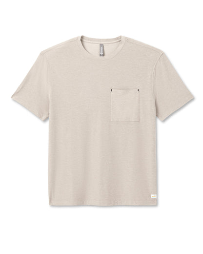 Short Sleeve Strato Pocket Tee-Relaxed Fit Truffle Heather - Vuori