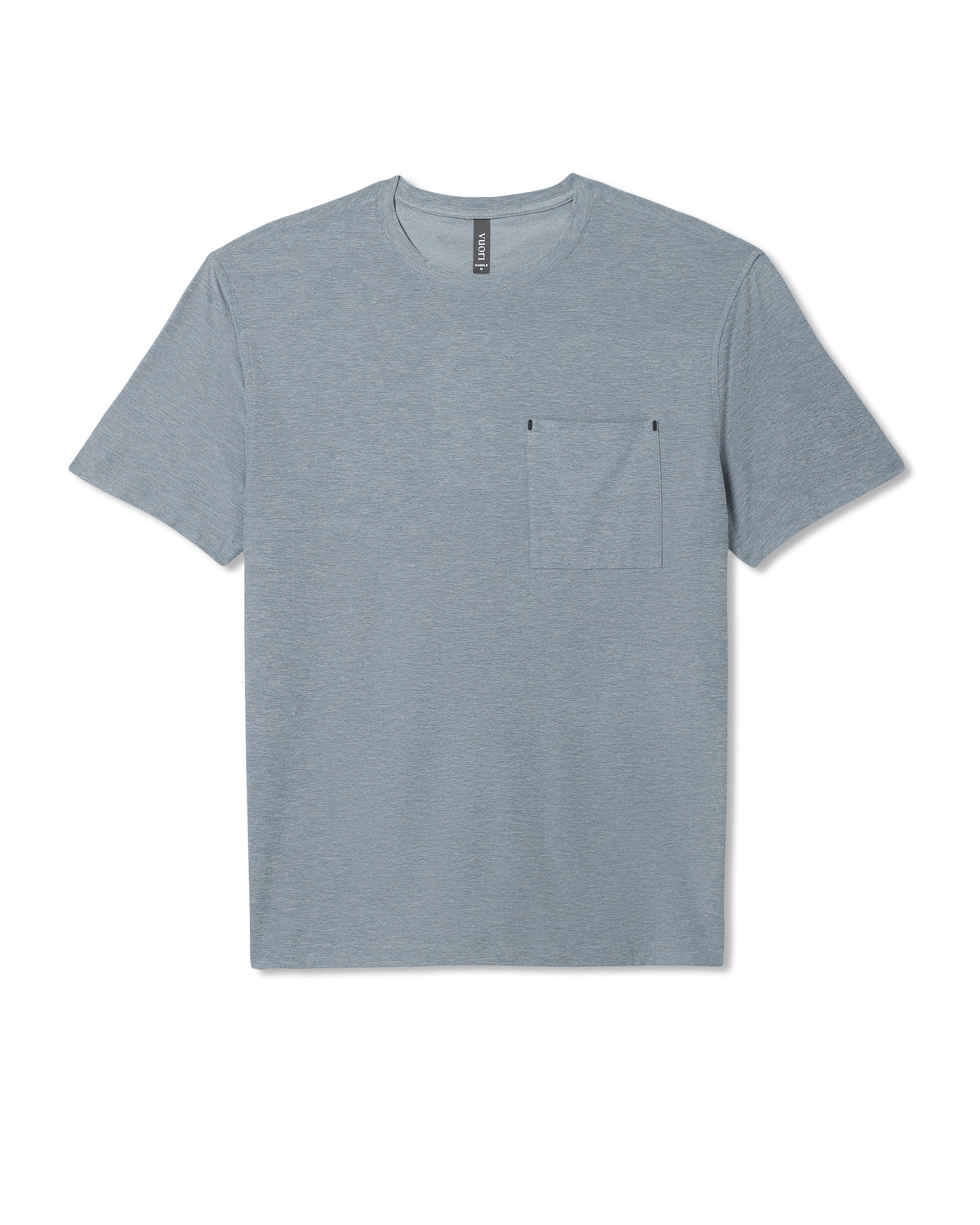 Short Sleeve Strato Pocket Tee-Relaxed Fit Dusty Blue Heather - Vuori