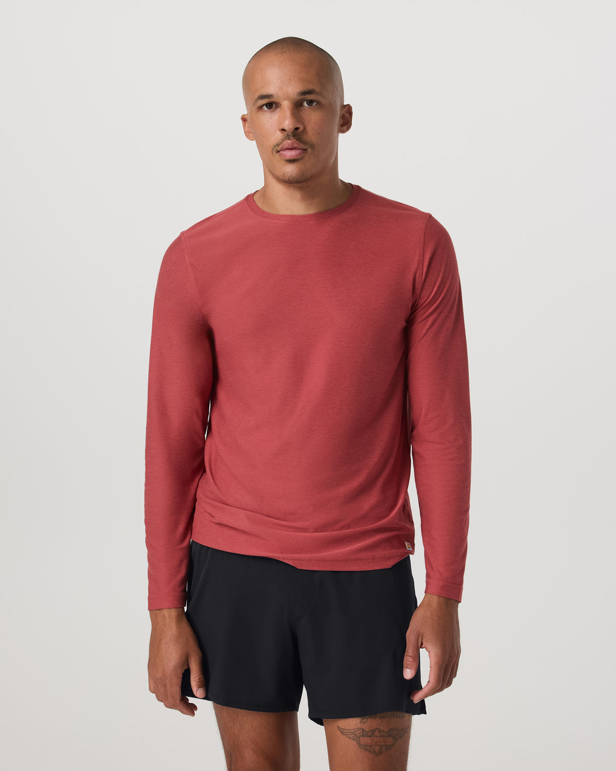 Long Sleeve Strato Tech Tee Fire Heather Workout Shirt - Vuori