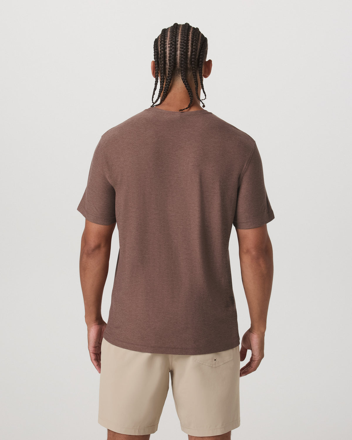 Strato Tech Tee Men's Sable Heather Performance T-Shirt - Vuori