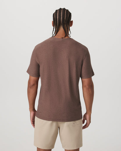 Strato Tech Tee Men's Sable Heather Performance T-Shirt - Vuori