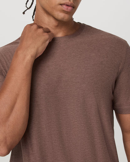 Strato Tech Tee Men's Sable Heather Performance T-Shirt - Vuori
