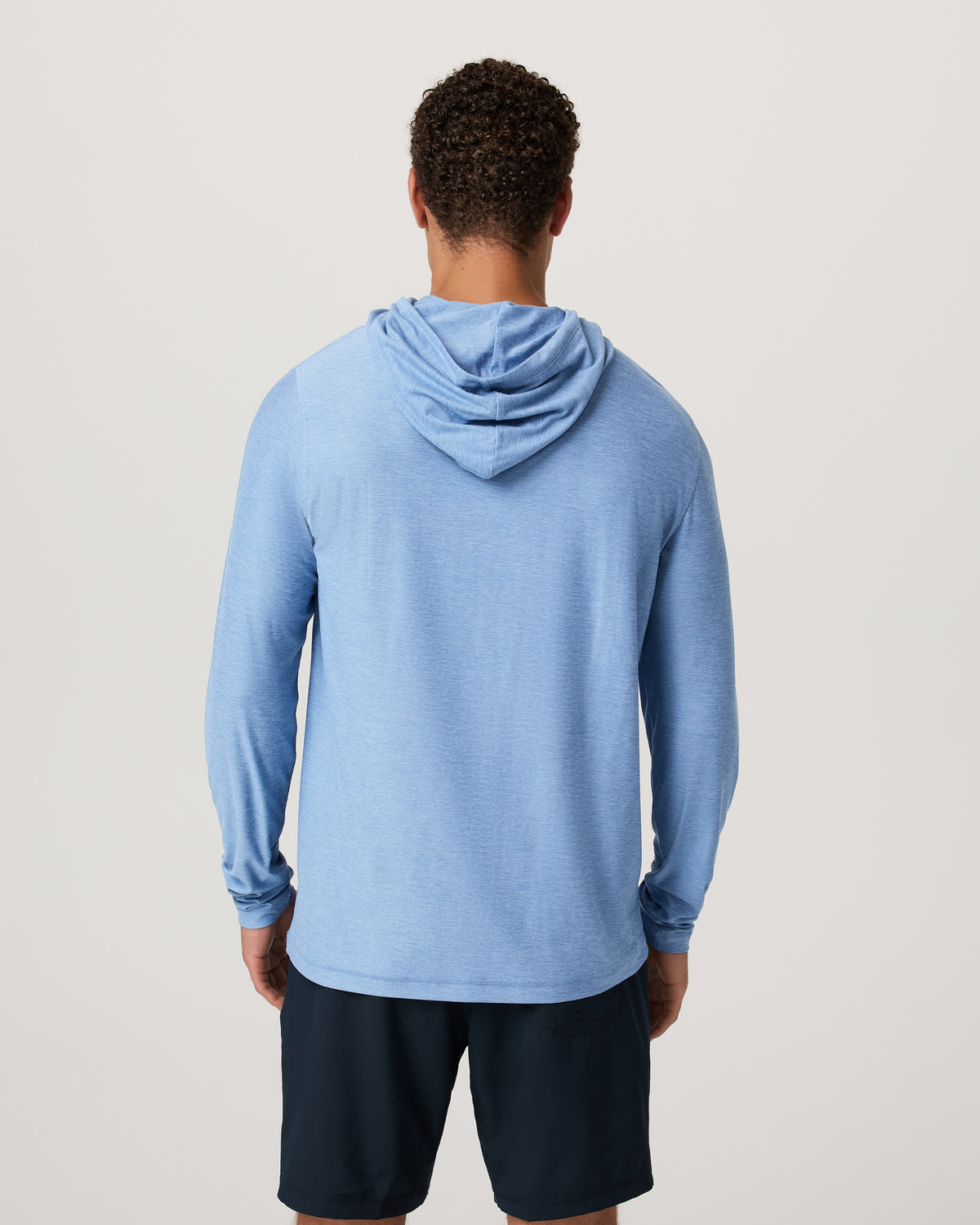 Strato Tech Hoodie Men's Isle Blue Heather Hoodie - Vuori