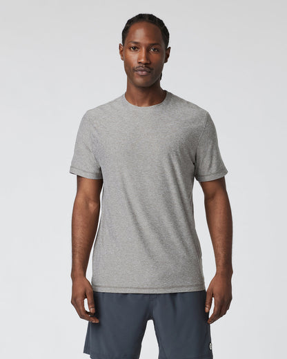 Strato Tech Tee Heather Grey Men's Tech Shirt - Vuori