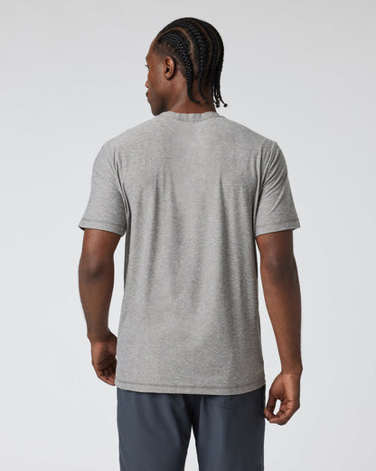 Strato Tech Tee Heather Grey Men's Tech Shirt - Vuori