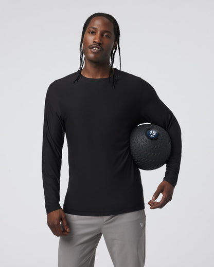 Long Sleeve Strato Tech Tee Men's Black Shirt - Vuori