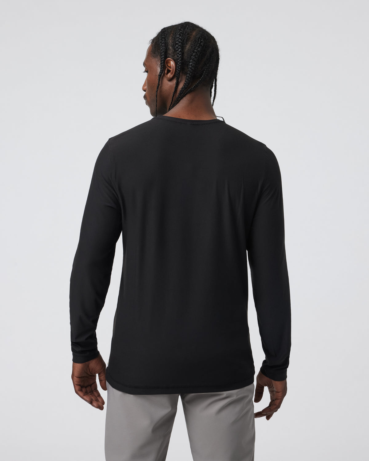 Long Sleeve Strato Tech Tee Men's Black Shirt - Vuori