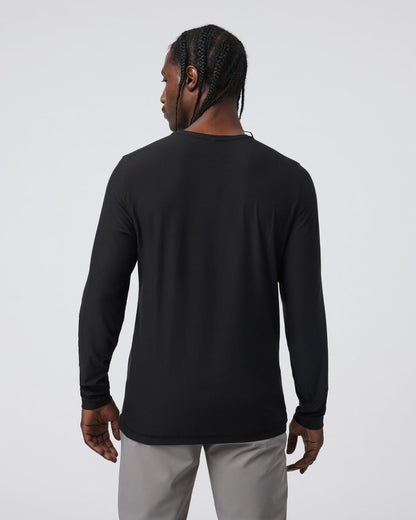 Long Sleeve Strato Tech Tee Men's Black Shirt - Vuori