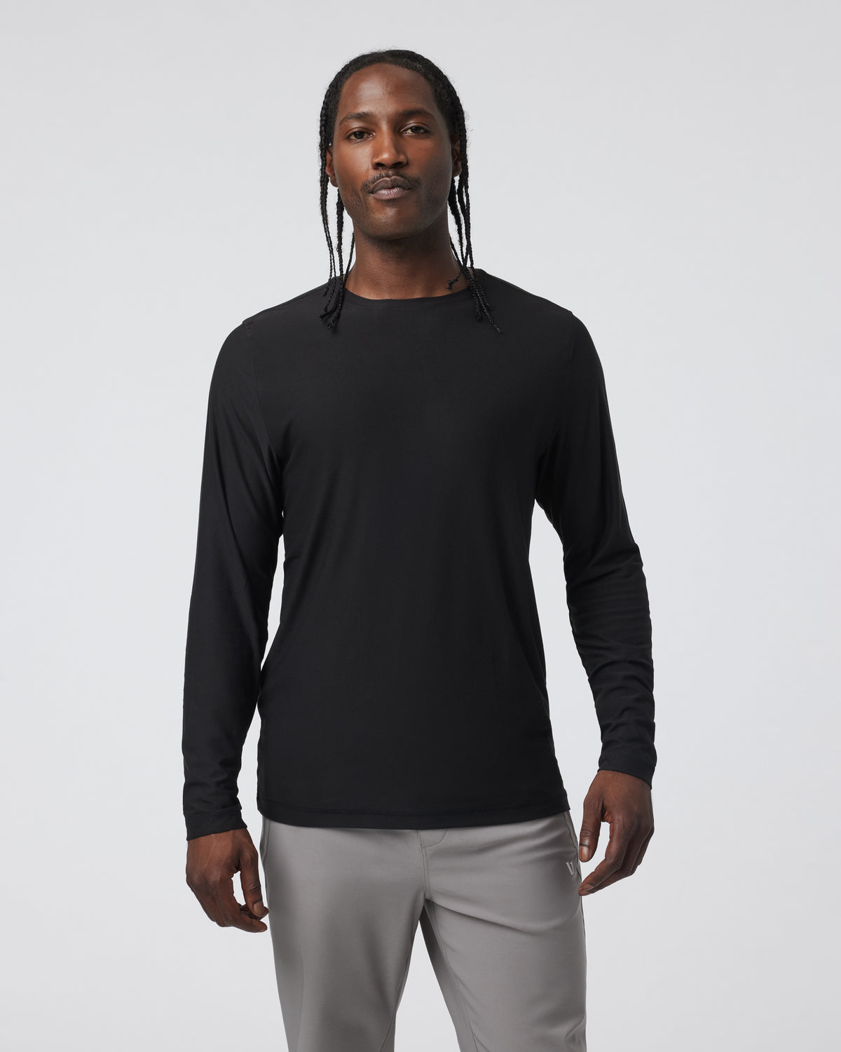 Long Sleeve Strato Tech Tee Men's Black Shirt - Vuori