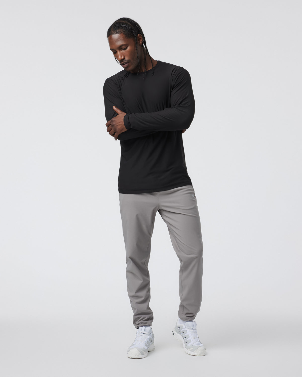 Long Sleeve Strato Tech Tee Men's Black Shirt - Vuori