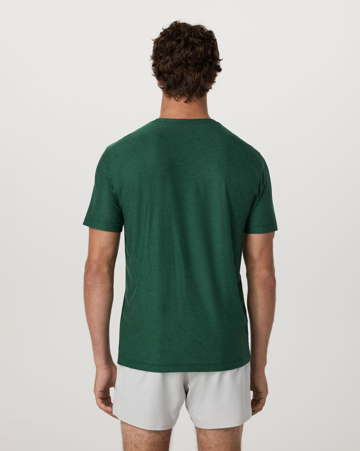 Strato Tech Tee Men's Viridian Heather Performance Shirt - Vuori