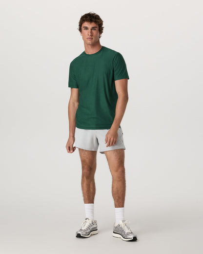 Strato Tech Tee Men's Viridian Heather Performance Shirt - Vuori