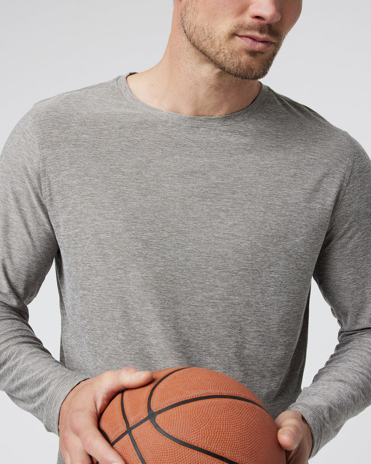Long-Sleeve Strato Tech Tee Heather Grey Shirt - Vuori