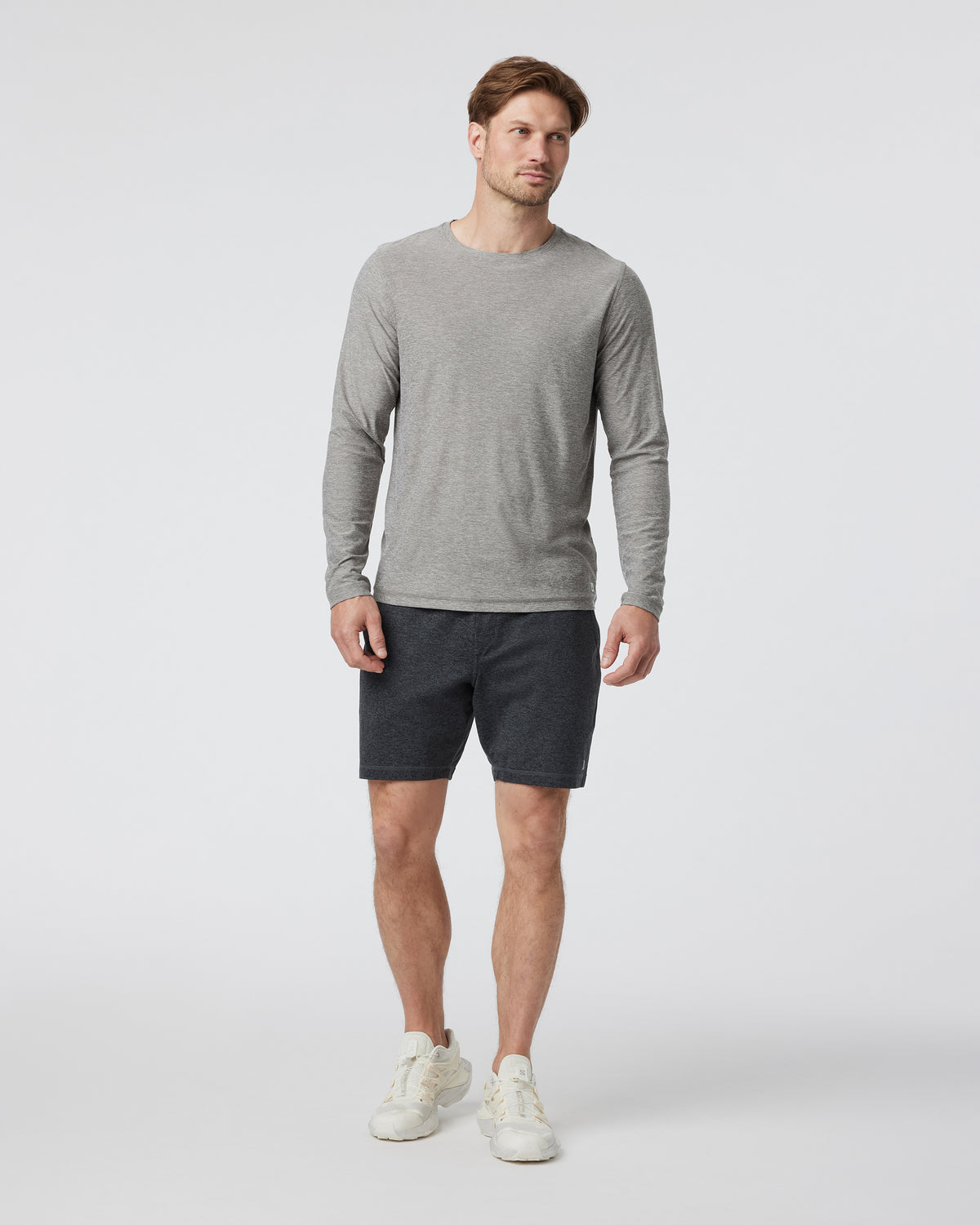 Long-Sleeve Strato Tech Tee Heather Grey Shirt - Vuori
