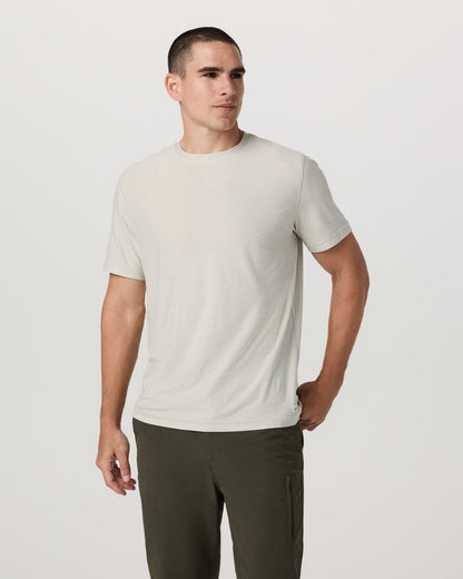 Strato Tech Tee Men's Mushroom Heather T-Shirt - Vuori