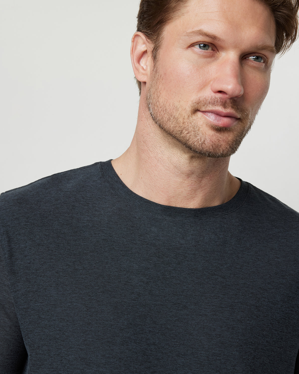 Strato Tech Tee Men's Charcoal Moisture Wicking Shirt - Vuori