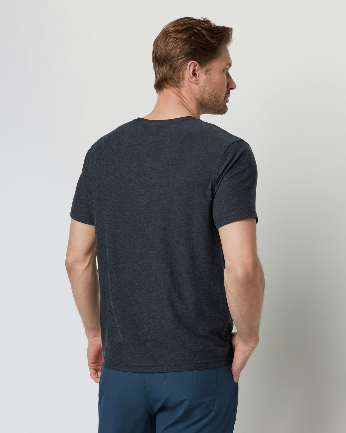 Strato Tech Tee Men's Charcoal Moisture Wicking Shirt - Vuori