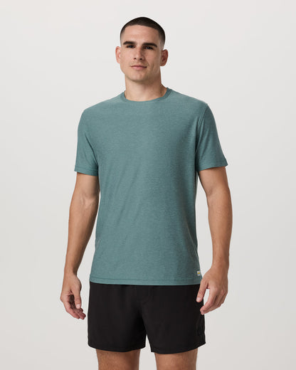 Strato Tech Tee Men's Bluegrass Heather T-Shirt - Vuori