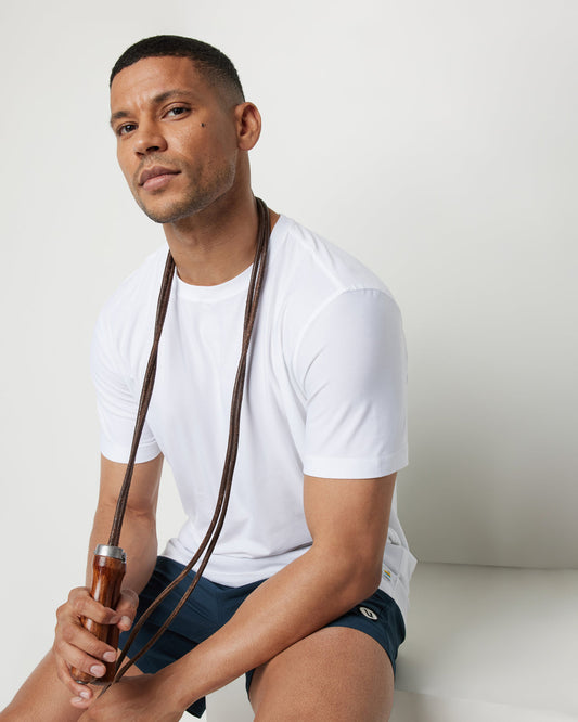 Strato Tech Tee Men's White Tech Shirt - Vuori