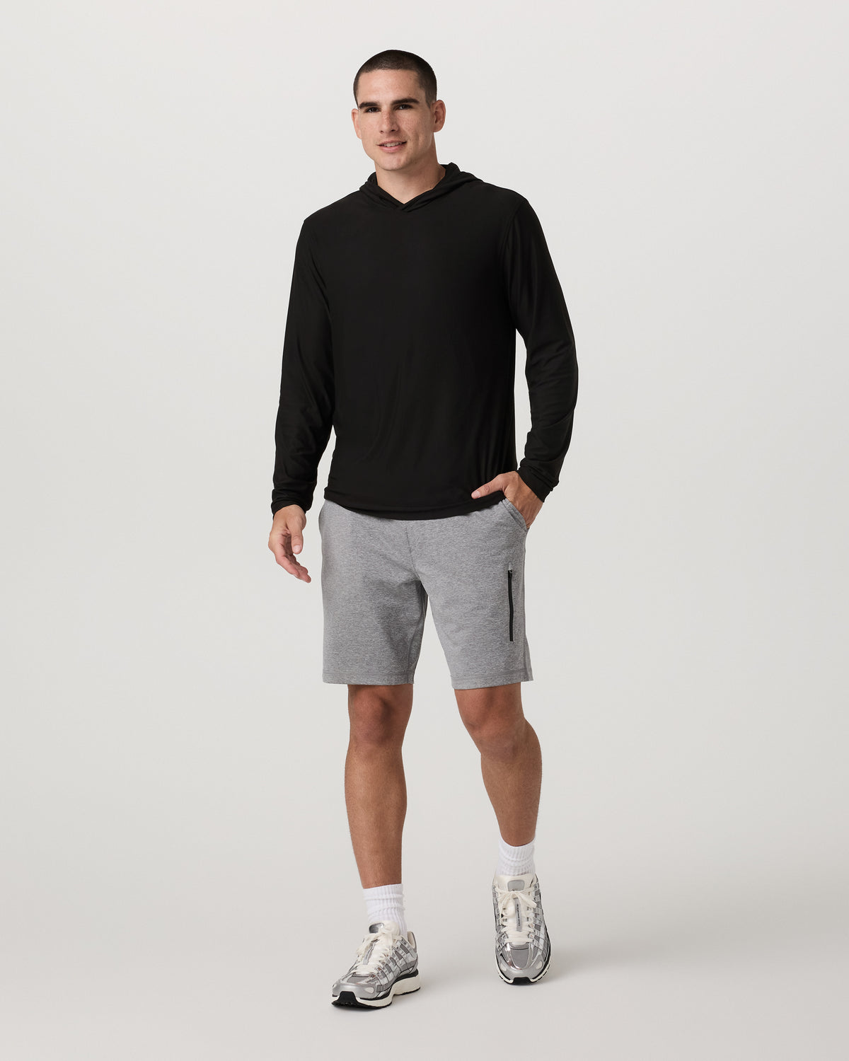 Strato Tech Hoodie Men's Black Long Sleeve Hoodie - Vuori