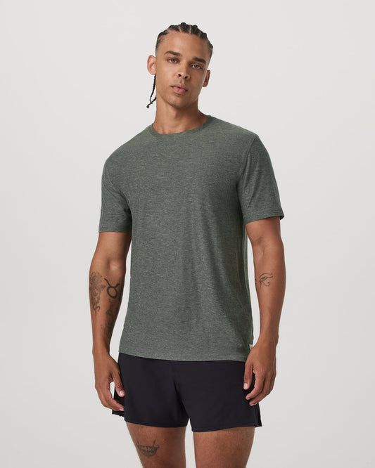 Strato Tech Tee Men's River Rock Heather T-Shirt - Vuori