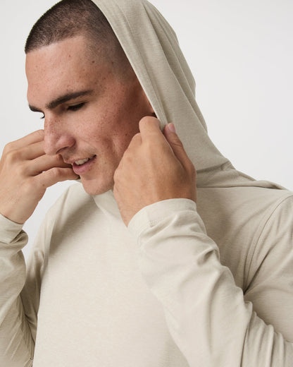 Strato Tech Hoodie Men's Mushroom Heather Hoodie - Vuori