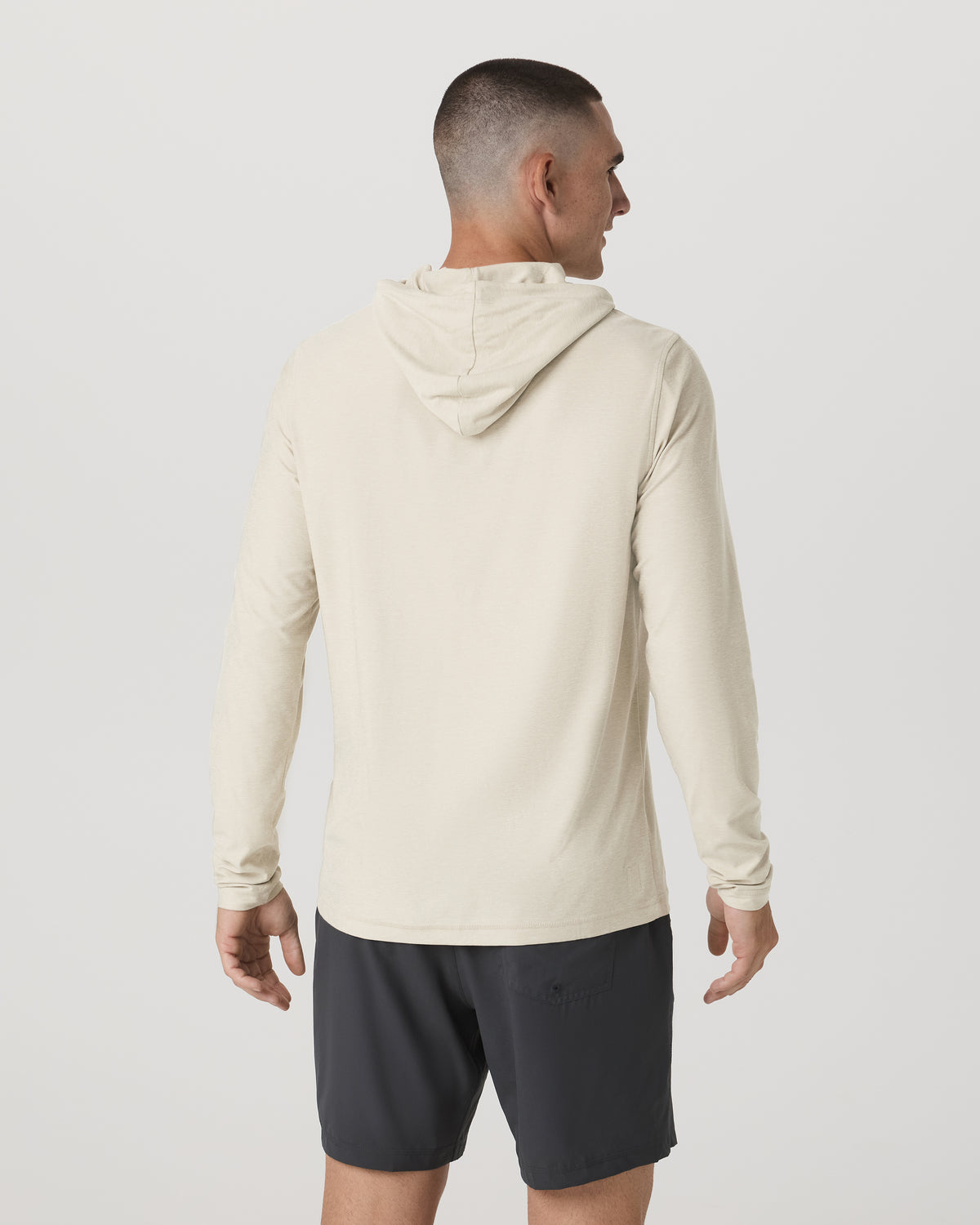 Strato Tech Hoodie Men's Mushroom Heather Hoodie - Vuori