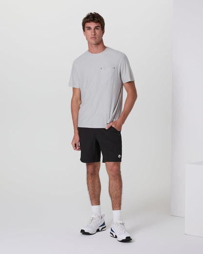 Short Sleeve Strato Pocket Tee - Relaxed Fit Platinum Heather - Vuori