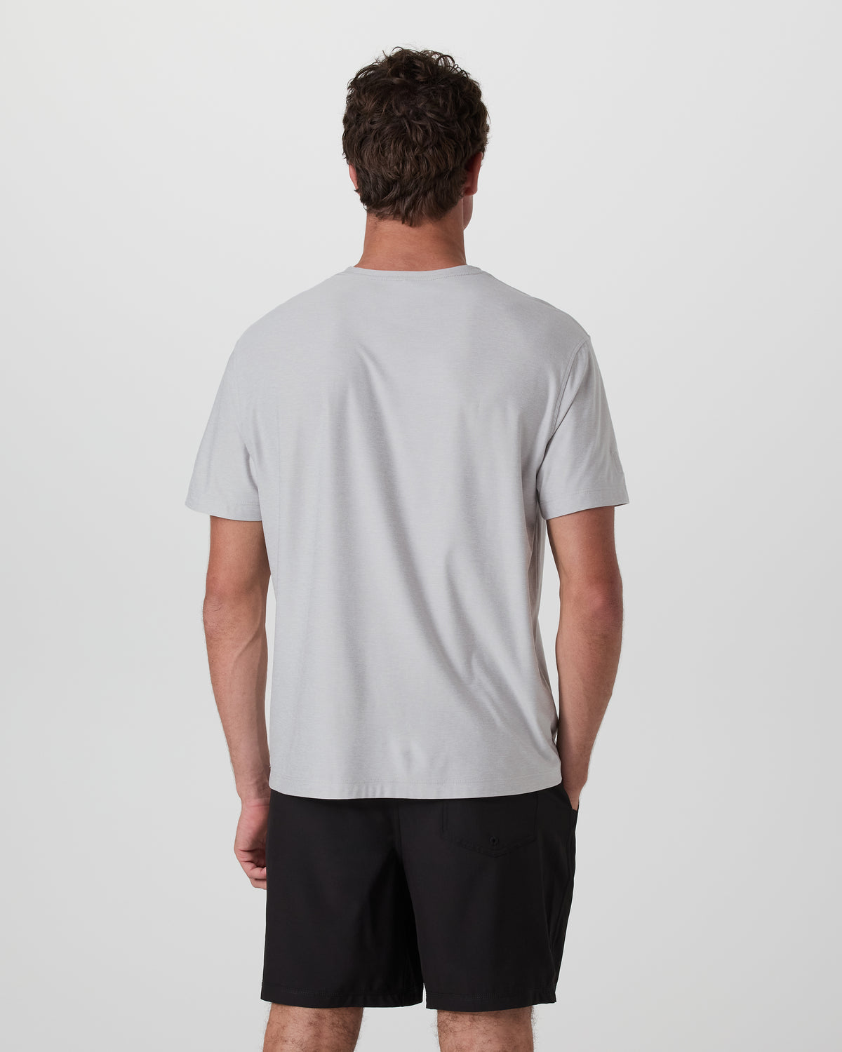 Short Sleeve Strato Pocket Tee - Relaxed Fit Platinum Heather - Vuori